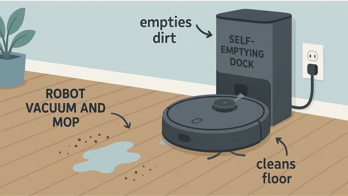 How a Self Emptying Robot Vacuum and Mop Works at Home