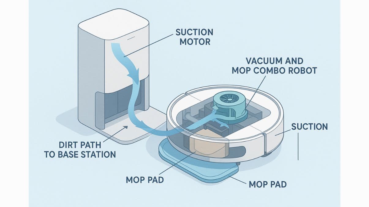 How a Vacuum and Mop Combo Robot Self Empty System Works