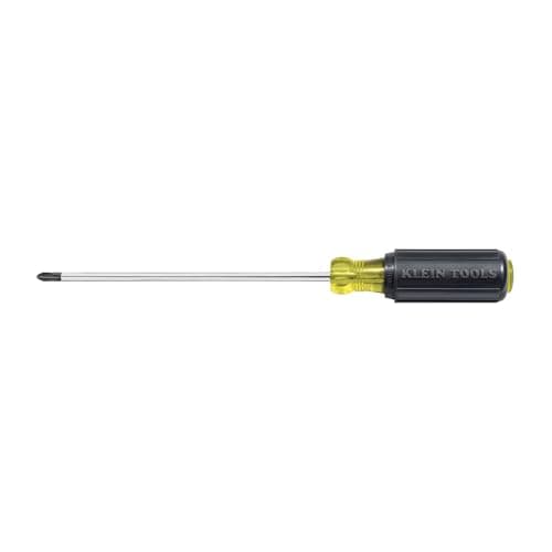 Klein Tools 603-6 #3 Phillips Screwdriver, Made in USA, with 6-Inch Round Shank and Cushion Grip Handle