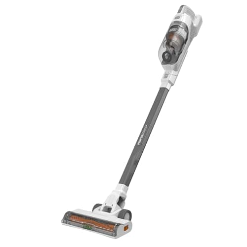 BLACK+DECKER POWERSERIES+ 20V MAX Cordless Stick Vacuum Cleaner with LED Floor Lights, Lightweight, Multi-Surface (BHFEA520J) , Gray