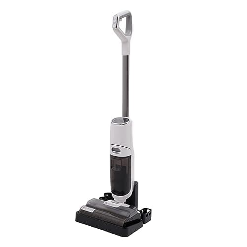 Smart Cordless Wet Dry Vacuum Cleaner and Mop for Hardwood Floor, Digital Display, Long Run Time, Great for Sticky Messes and Pet Hair, Space-Saving Design 250W