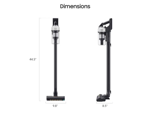 SAMSUNG Jet 85 Cordless Stick Vacuum, Lightweight w/Jet Dual Brush, Anti-Tangle Pet Tool, Removable Battery, Powerful Cleaning for Hardwood Floors, Carpets, Area Rugs, VS20C8522TW, Misty White