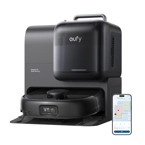 eufy E28 Omni Robot Vacuum and Mop Combo,HydroJet System,with Portable Deep Cleaner for Carpet,20,000Pa Turbo Suction,Zero-Tangling,Corner to Edge Deep Cleaning,with auto All-in-One Station