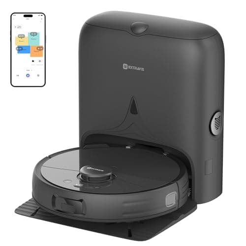 Robot Vacuum and Mop, V5 Self-Emptying 8500Pa Suction, Pet Hair Tangle Cutter™, 75-Day Capacity, Cat Laser, All-in-One Station, Robotic Vacuum Cleaner for Pet Hair, Hard Floors, Tile, Carpet