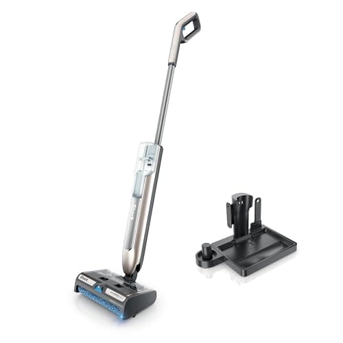 Shark HydroDuo with Dirt-Reveal Technology, Cordless, Everyday Hard Floor Cleaning System, Wet & Dry Debris Pickup, Mops & Scrubs All at Once, Hardwood, Tile, Laminate & Stone, Stone Metallic, WW201