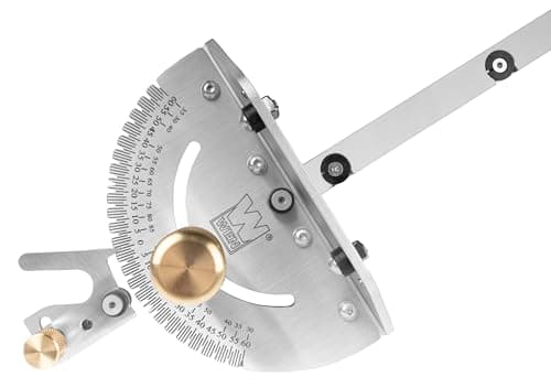 WEN Steel and Brass Premium Miter Gauge, 27 Angle Stops for Table Saws, Router Tables, Band Saws, and Woodworking Tools (WA1401)
