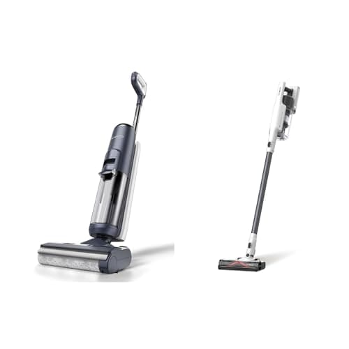 Tineco Floor ONE S5 Smart Cordless Wet Dry Vacuum & A30S Cordless Stick Vacuum Cleaner, 160W Suction, 60Min Runtime, 1L Larger Dustbin, ZeroTangle Brush, PureCyclone Tech, LED Headlight, White