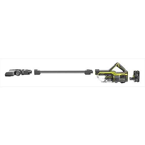RYOBI 18-Volt ONE+ Brushless Stick Vacuum Cleaner Kit w/ 4.0 Ah Lithium-Ion High Capacity Battery and EVERCHARGE Rapid Charger