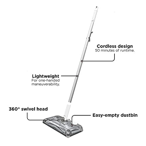 BLACK+DECKER 50 Minute Lithium Floor Sweeper, Multi-Surface Use, Charger Included (HFS115J10)