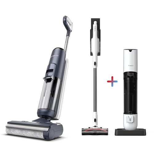 Tineco Floor ONE S5 Smart Cordless Wet Dry Vacuum Cleaner and Mop for Hard Floors&Tineco Pure ONE Station 5 Cordless Smart Vacuum with 2.5L Auto Dust Base, Full-Path Self-Cleaning