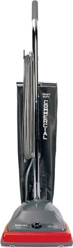Sanitaire EUKSC679J Commercial Shake Out Bag Upright Vacuum Cleaner with 5 Amp Motor, 12" Cleaning Path,Red