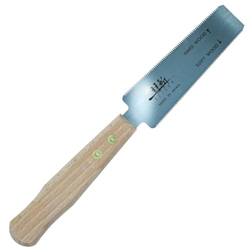 SUIZAN Flush Cut Saw 5" - Professional Japanese Pullsaw Ryoba Double Edge Handsaw Woodworking Tools