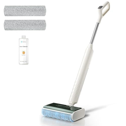 Lefant LS100 Cordless Wet Dry Vacuum Mop - 2-in-1 Self-Cleaning, Lightweight Stick Vacuum with 60 Min Runtime,Powerful Suction for Carpet,Tile,Pet Hair, Hardwood Floors,Ivory White