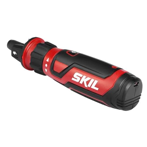 SKIL Rechargeable 4V Cordless Screwdriver with Circuit Sensor Technology Includes 45pcs Bit Set, USB Charging Cable, Carrying Case - SD561204