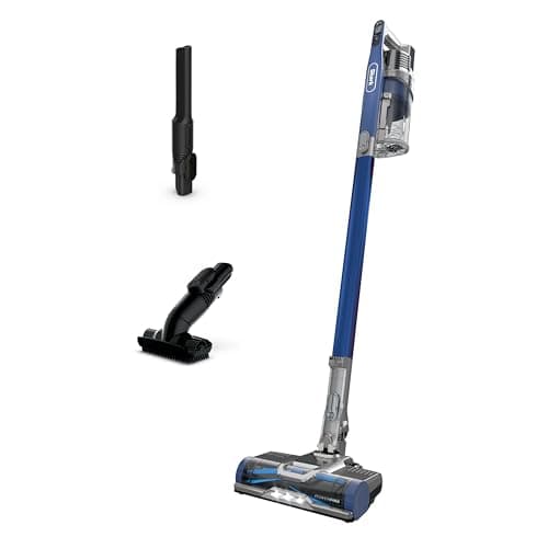 Shark Cordless Vacuum Cleaner with HEPA Filter, Lightweight, Portable, Rechargeable, Powerful Pet Hair Pickup, Removable Handheld, Crevice Tool, Dusting Brush, 50-min Runtime, Blue, IZ363HT