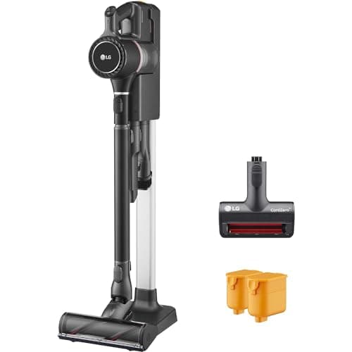 LG CordZero Cordless Vacuum, Lightweight, Powerful Suction for Pet Hair, Hard Floors, Carpet & Furniture. 2 Batteries for 100 Min Run Time, 10-Year Motor Warranty, A916BM (Renewed)