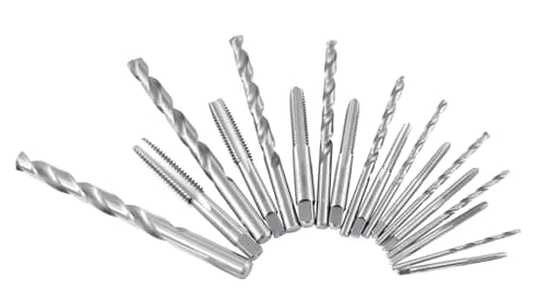Accusize Industrial Tools U.N.C. 18 Pc H.S.S. Tap and Drill Set, 0001-0040