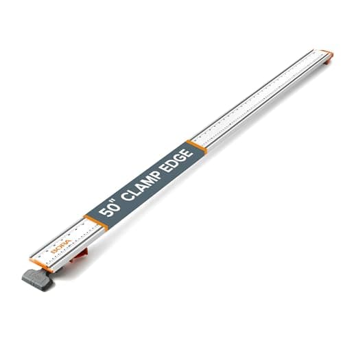 BORA 50” NGX Clamp Edge, Straight Cut Guide for Circular Saws, Easy to Use, Great for Cross-Cutting Plywood Sheets and Routing Dados, 544050