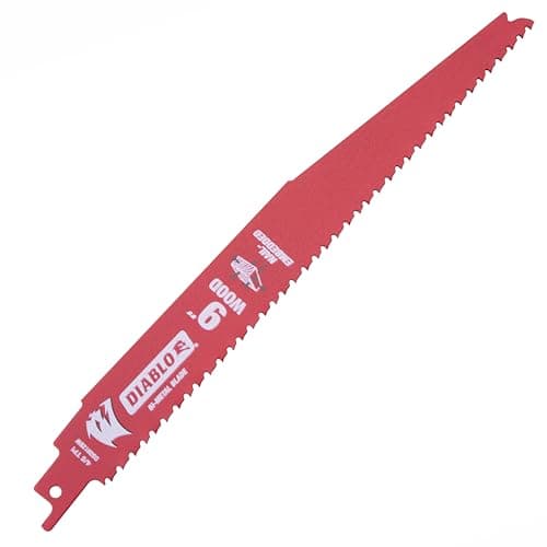 Diablo Bi-Metal Reciprocating Saw Blade for Nail-Embedded Wood - Variable Tooth - 9" Length, 4/6 TPI, 25-Pack - DS0912BW25