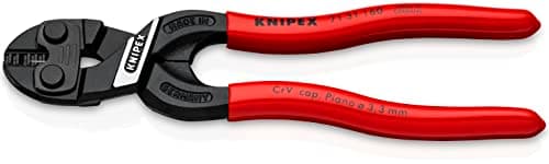 Knipex CoBolt® S Compact Bolt Cutters with recess in the cutting edge black atramentized, plastic coated 160 mm 71 31 160