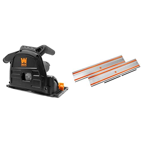WEN Plunge Cut Circular Saw Bundle with 100-Inch Track Saw Guide Rail and Adapters