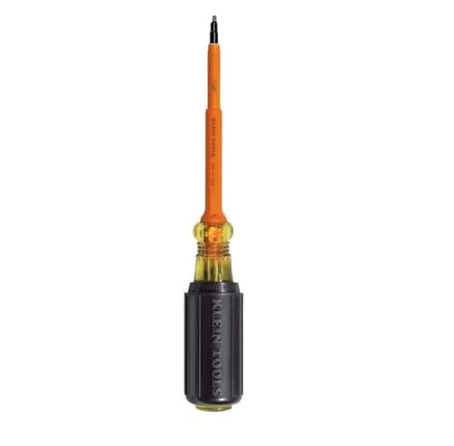 Klein Tools 661-4-INS Insulated Screwdriver, Made in USA, #1 Square Tip with 4-Inch Shank