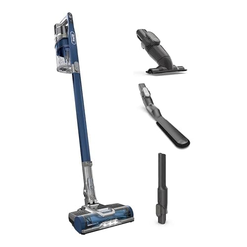 Shark Cordless Pet Plus Vacuum with HEPA Filter, Powerful Suction, Lightweight, 40min Runtime, Anti-Allergen Complete Seal, PowerFins, Self-Cleaning Brushroll, for Carpets & Hardfloors, Blue, IZ361H