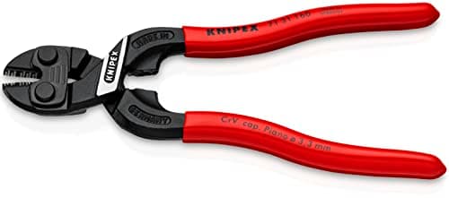 Knipex CoBolt® S Compact Bolt Cutters with recess in the cutting edge black atramentized, plastic coated 160 mm 71 31 160