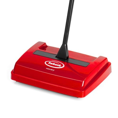 Ewbank Speedsweep Carpet Sweeper - Compact, Lightweight, Non-Electric Floor Cleaner - 46" Height, 12 oz, Red