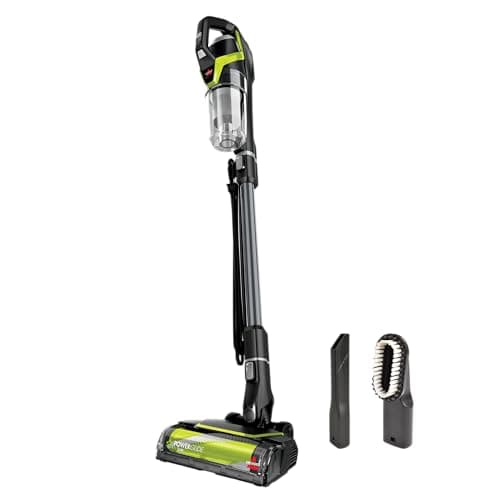 Bissell PowerGlide Slim Corded Vacuum, Powerful Pet Hair Pickup on Carpet & Hard Floors, Lightweight Swivel Steering, 3-in-1 Capabilities with Dusting & Crevice Tool, XL Tank, 3070, Black & Green
