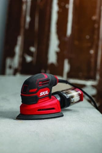 SKIL Corded Detail Sander, Includes 3pcs Sanding Paper and Dust Box - SR250801