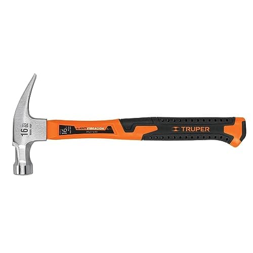 TRUPER MA-16F Curved Claw Hammers, Fiberglass Handle 16Oz(454g), Handle 13"(330mm)