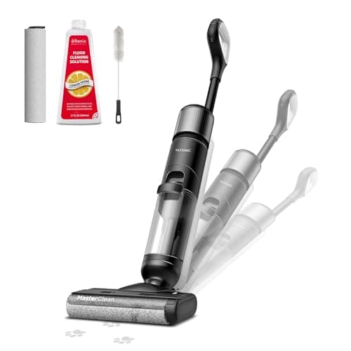 Ultenic Wet Dry Vacuum Cleaner, Cordless Vacuum Mop Combo with Self-Cleaning, 50min Runtime, Smart Mess Detection, Edge Cleaning, LED Display, 3-in-1 Floor Cleaner Machine for Hard Floor, AC1 Elite