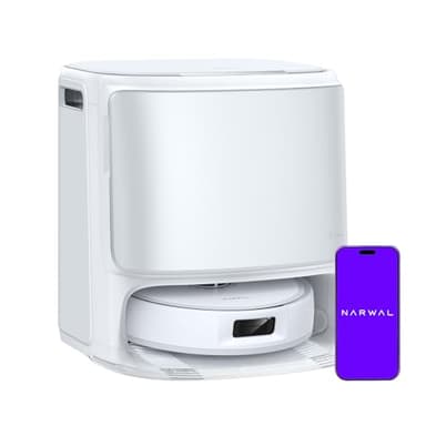 NARWAL Freo Z10 Robot Vacuum and Mop Combo, Tangle Free Robot Mop, 15,000Pa Suction, Adapts to Hard-to-Reach Areas, Self-Emptying, Mop Washing & Drying, Obstacle Avoidance, for Pet Hair & Hard Floor