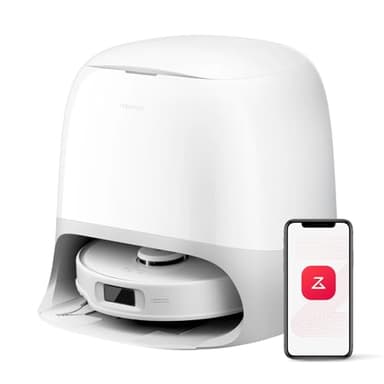 roborock Qrevo Curv S5X Robot Vacuum and Mop, 17000Pa Suction, Zero-Tangling Design, FlexiArm Side Brush & Mop, Smart Obstacle Avoidance, Self-Washing & Drying, Self-Emptying, Perfect for Carpet