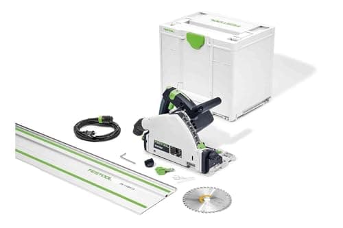 Festool 577014 Plunge-Cut Track Saw TS 55 FEQ-F-Plus-FS with 55-Inch (1400mm) Guide Rail