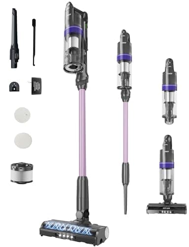 CANDY™ Cordless Vacuum Cleaner,3-in-1 Ultra-Light 4.8lb Vacuum, Anti-Hair Wrap,12-45Min Runtime,Powerful Suction,180° Flat,150° Left Right Swivel,HEPA Filtration for Carpets, Hard Floors & Pet Hair