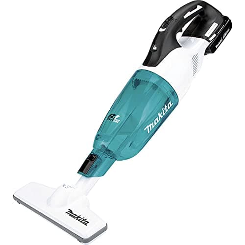 Makita XLC03R1WX4 18V LXT Lithium-Ion Compact Brushless Cordless Vacuum Kit, Trigger W/Lock (2.0Ah), White