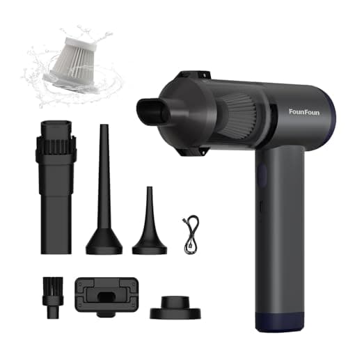 Car Vacuum Portable Cordless, Mini Handheld Vacuum Cleaner for Pet Hair/Car/Home, Suction & Blow 2 in 1, 22KPa High Power, 6000mAh, Small Lightweight Gadget, Type-C Rechargeable