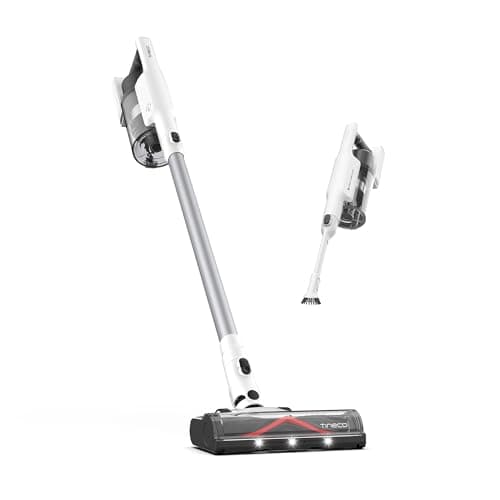 Tineco A30S Cordless Stick Vacuum Cleaner, 160W Suction, 60Min Runtime, 1L Larger Dustbin, ZeroTangle Brush, PureCyclone Tech, LED Headlight, White