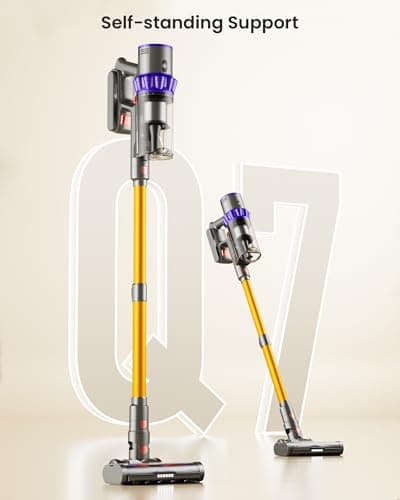 Cordless Vacuum Cleaner, 550W 45KPA 70Mins Self-Standing Vacuum Cleaners for Home, Stick Vacuum Cordless with Wall Mount Charging, LDE Display, Upgraded Roller Brush for Carpet,Pet Hair,Hardwood Floor
