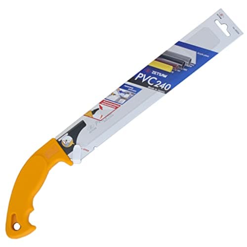 PVC Pipe Saw, Japanese Pull Saw for PVC & PE Pipes, Plastic & Acrylic Plates, Blade Replaceable (PVC240)