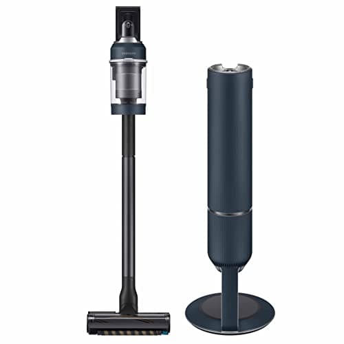 SAMSUNG BESPOKE Jet Cordless Stick Vacuum Cleaner w/ Clean Station, Powerful Multi-Surface Floor Cleaning for Carpet, Hardwood, Tile, 5-Layer Filter, Lightweight, VS20A9580VB/AA, 2023, Midnight Blue