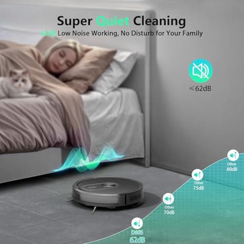Robot Vacuum and Mop, 3-in-1 Robotic Vacuums Cleaner with Max Strong 3200Pa Suction, WiFi/App/Alexa Voice Control, Obstacle Avoidance, for Pet Hair, Carpets and More