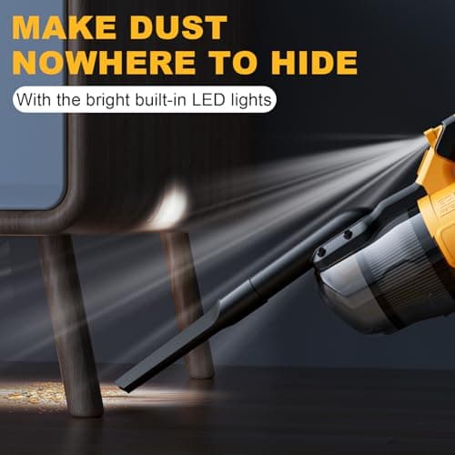 Cordless Vacuum Cleaner for Dewalt 20V Battery,100 AW Handheld Vacuum Cleaner with Washable HEPA Filter,55CFM Portable Shop Vacuum for Car/Pet Hair/Carpets/Hard Floors(No Battery)