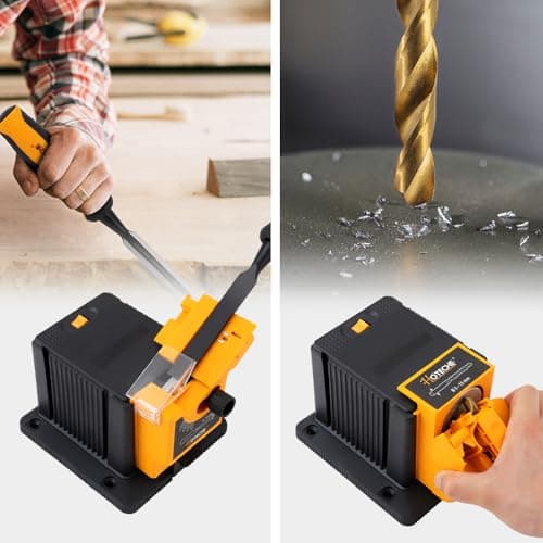 Hoteche 3-in-1 Electric Multi-Functional Sharpener 65W Universal Sharpening Station Grinding Machine for Knives, Drills, Chisels, and Scissors