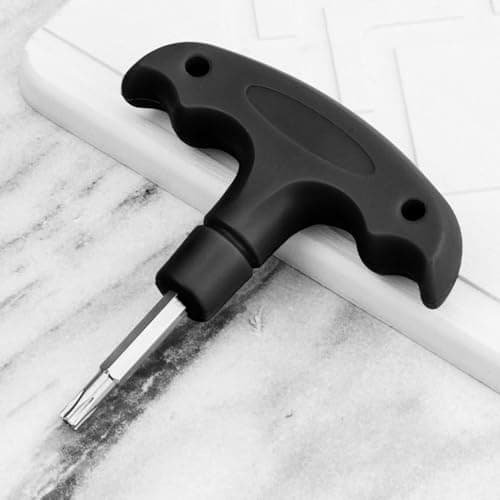Golf Torque Wrench, Adjustable Golf Tool with Plastic Handle Metal Golf Driver Tool Golf Driver Spike Wrench Portable Golf Club Adjustment Head Tool for Golf Club Driver Equipment (Black)