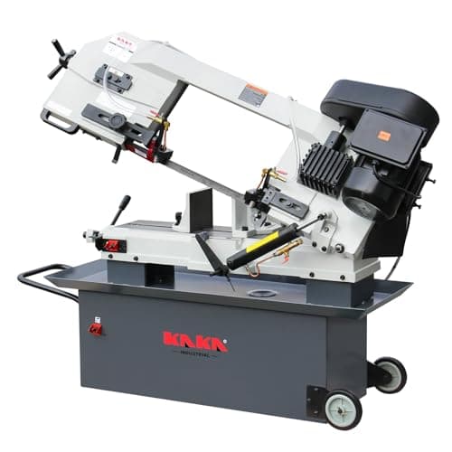 KAKA INDUSTRIAL Horizontal Metal Band Saw 9 Inch Cutting Capacity | 4-Speed 115V/230V Dual Voltage | BS-912B Hydraulic Feed and Coolant System​