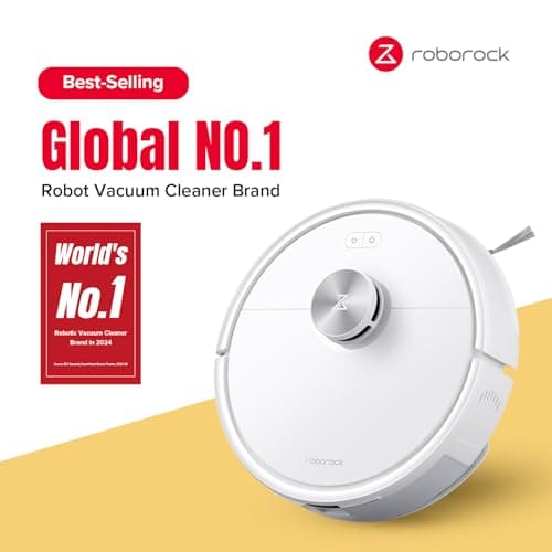 roborock Q7 M5 Robot Vacuum and Mop Combo, 10,000Pa HyperForce Suction, Robotic Vacuum Cleaner, Dual Anti-Tangle System, APP-Controlled Mopping, LiDAR Navigation, for Pet Hair and Carpet, White