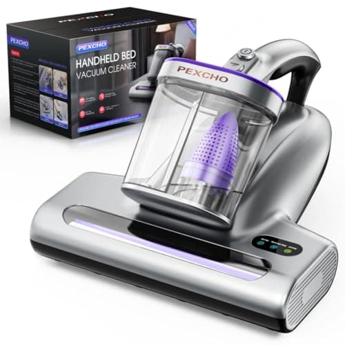 PM600 Mattress Vacuum Cleaner with UV-C Light,15kPa Suction 500W Powerful Handheld Vacuums with HEPA Filter,Clean Up Dust for Bed,Pet Hairs,Baby Crib,Couch,Sofa,Carpets